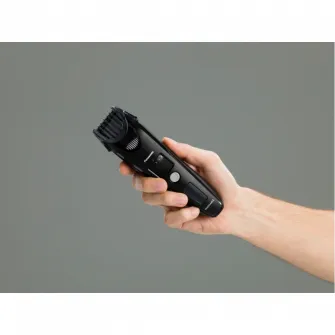 Trimmer Panasonic ER-SB40-K803, lavabil, motor liniar de mare viteza, 1-10mm, 19 de trepte, accesoriu pentru finisare precisa, Li-ion, Negru