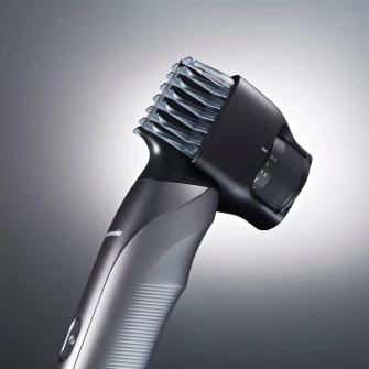 Trimmer pentru barba si par corporal Panasonic ER-GY60-H503, 3 in 1, functionare cu si fara fir, Argintiu/Negru
