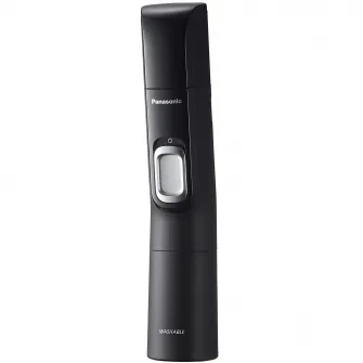 Trimmer pentru nas si urechi Panasonic ER-GN300-K503, Baterii, Wet  Dry, Lavabil, Negru/Argintiu