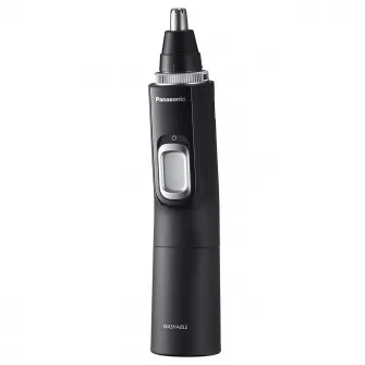 Trimmer pentru nas si urechi Panasonic ER-GN300-K503, Baterii, Wet  Dry, Lavabil, Negru/Argintiu