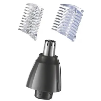 Trimmer pentru nas si urechi Remington Nano Series NE3850, 2 capete, trimmer rotativ, varfuri rotunjite, Negru