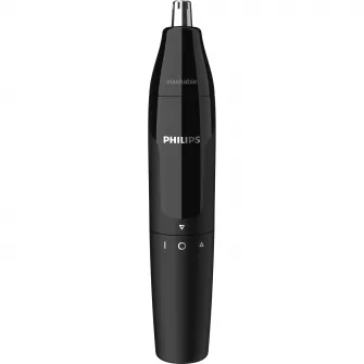 Триммер для носа/ушей Philips NT1620/15, аккумулятор, моющийся, для влажного и сухого использования, черный