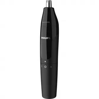 Триммер для носа/ушей Philips NT1620/15, аккумулятор, моющийся, для влажного и сухого использования, черный