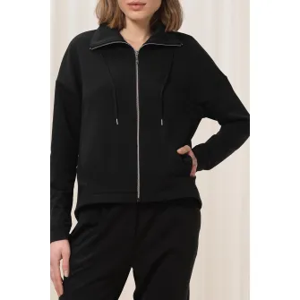 Triumph, Bluza de trening de casa cu fermoar, Negru, 38