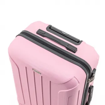 Troler Lamonza Capri, 4 roti, cifru, 3.7 kg, 68x43x25 CM, roz