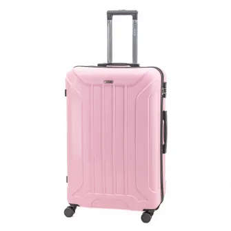 Troler Lamonza Capri, 4 roti, cifru, 4.4 kg, 78x50x28 CM, roz