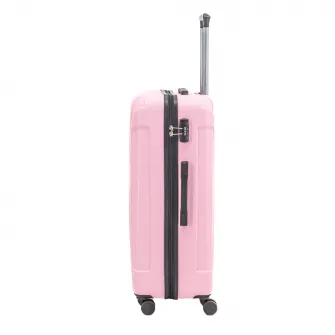 Troler Lamonza Capri, 4 roti, cifru, 4.4 kg, 78x50x28 CM, roz