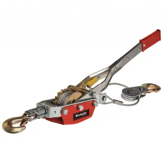 Troliu manual cu parghie Einhell TC-LW 2000, 2000 Kg, 3.3 m lungime cablu, 6 mm diametru cablu otel, frana automata