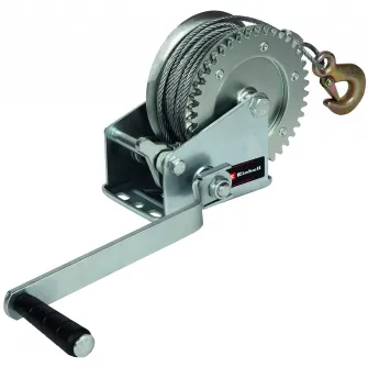 Troliu manual Einhell TC-WI 800, 800 kg, 20 m lungime cablu, 4.8 mm diametru cablu otel, frana automata