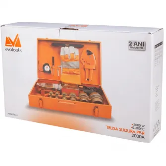 Trusa de sudura Evotools PP-R 2000A EPTO, 2000 W, 300°C temperatura maxima, accesorii incluse