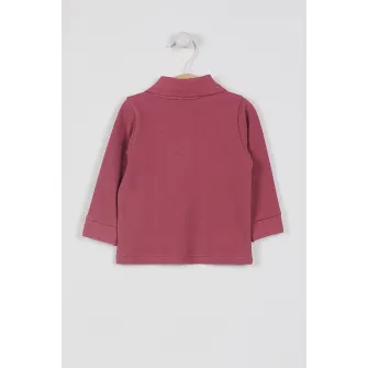 U.S. Polo Assn., Bluza polo cu logo, Roz zmeuriu, 68-74 CM