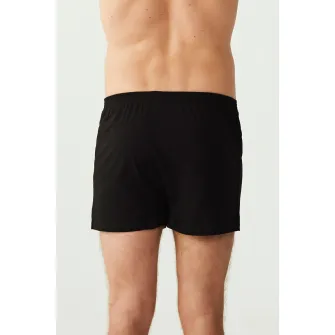 U.S. Polo Assn., Boxeri din bumbac cu talie medie, Negru, XL