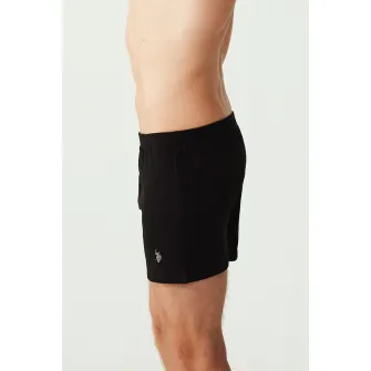 U.S. Polo Assn., Boxeri din bumbac cu talie medie, Negru, XL