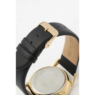 U.S. Polo Assn., Ceas analog cu o curea de piele, Negru