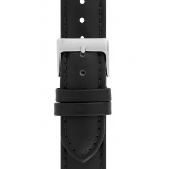 U.S. Polo Assn., Ceas analog cu o curea din piele, Negru/Argintiu