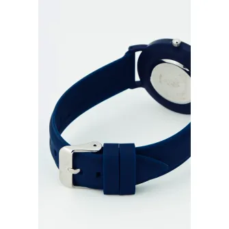 U.S. Polo Assn., Ceas unisex cu o curea din silicon, Albastru inchis/alb/roz fucsia