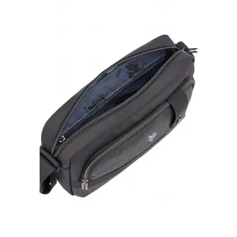 U.S. Polo Assn., Geanta crossbody cu logo, Negru, Negru stins