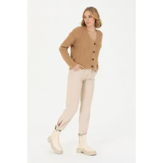 U.S. Polo Assn., Pantaloni crop de reiat, Bej deschis, 40