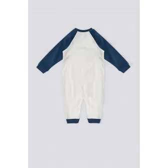 U.S. Polo Assn., Salopeta cu imprimeu logo, Alb, Albastru marin, 68-74 CM
