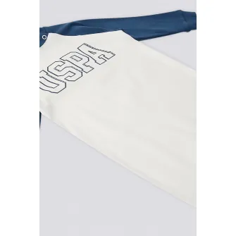 U.S. Polo Assn., Salopeta cu imprimeu logo, Alb, Albastru marin, 80-86 CM