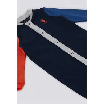 U.S. Polo Assn., Salopeta cu logo, Rosu, Albastru marin, 74-80 CM