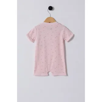 U.S. Polo Assn., Salopeta de bumbac cu imprimeu, Roz pastel, Roz prafuit, 62-68 CM
