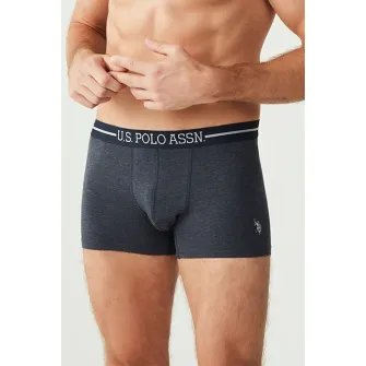U.S Polo Assn., Set de boxeri cu banda logo in talie - 3 perechi, Bleumarin, S