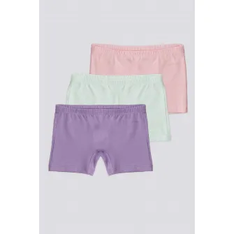 U.S. Polo Assn., Set de boxeri din amestec de bumbac - 3 perechi, Verde pal, Roz, Albastru Violet, 134-140 CM