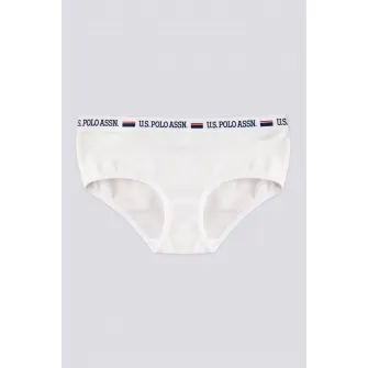 U.S. Polo Assn., Set de chiloti cu banda logo in talie - 3 perechi, Rosu, Alb, Albastru ultramarin, 110-116 CM