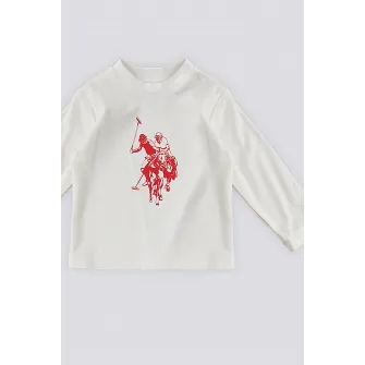U.S. Polo Assn., Set de imbracaminte cu model colorblock - 3 piese, Gri melange, Albastru marin, 74-80 CM