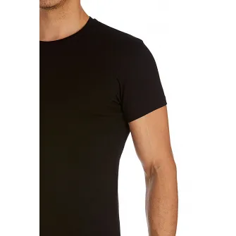U.S. Polo Assn., Set de tricouri de casa cu decolteu la baza gatului - 2 piese, Alb si negru, Negru, S