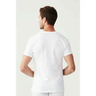 U.S. Polo Assn., Set de tricouri de casa cu decolteu la baza gatului - 2 piese, Alb, XXL