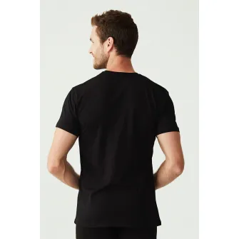 U.S. Polo Assn., Set de tricouri de casa cu decolteu la baza gatului - 2 piese, Negru, XL
