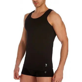 U.S. Polo Assn., Top de casa cu decolteu rotund, Negru, M
