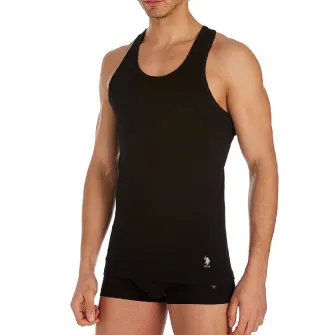 U.S. Polo Assn., Top de casa cu logo, Negru, M