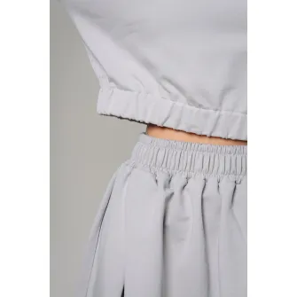 uFIT, Set de tricou si fusta, Gri, M-L
