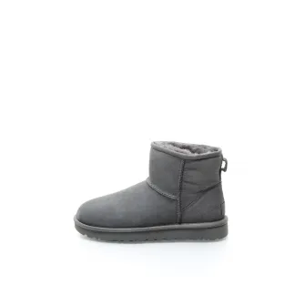UGG, Cizme scurte de piele intoarsa Classic Mini II, Gri, 7