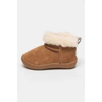 UGG, Ghete de piele intoarsa cu captuseala de lana Kinsey, Maro, 27.5 EU