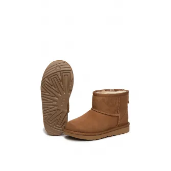 UGG, Ghete de piele intoarsa, fara inchidere Classic, Maro, 31 EU