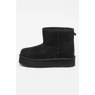 UGG, Ghete de piele intoarsa, fara inchidere Classic Mini, Negru, 31 EU