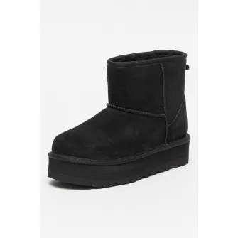 UGG, Ghete de piele intoarsa, fara inchidere Classic Mini, Negru, 31 EU