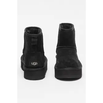 UGG, Ghete de piele intoarsa, fara inchidere Classic Mini, Negru, 31 EU