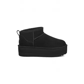 UGG, Ghete de piele intoarsa fara inchidere Classic Ultra Mini, Negru, 10