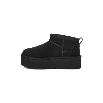 UGG, Ghete de piele intoarsa fara inchidere Classic Ultra Mini, Negru, 10