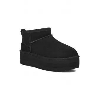 UGG, Ghete de piele intoarsa fara inchidere Classic Ultra Mini, Negru, 10