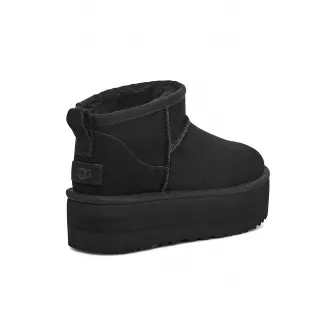 UGG, Ghete de piele intoarsa fara inchidere Classic Ultra Mini, Negru, 10
