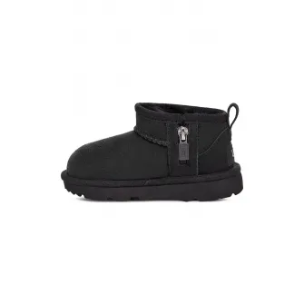UGG, Ghete rezistente la apa din piele intoarsa Classic Ultra Mini, Negru, 22 EU