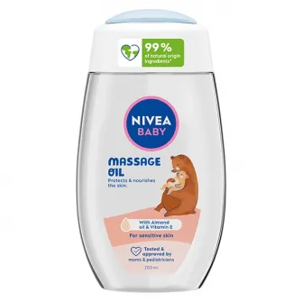 Ulei de masaj NIVEA Baby cu ulei de migdale si vitamina E, 200ml