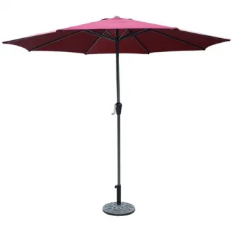 Umbrela terasa/gradina Heinner, diametru 270 cm, otel/poliester, rosu