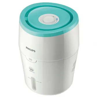 Umidificator de aer Philips HU4801/01, Tehnologie NanoCloud, Rezervor 2 l, 200 ml/h, Alb/Verde
